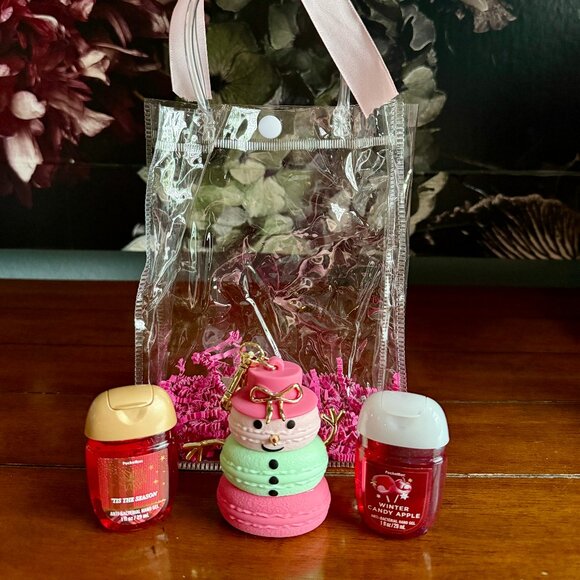 NEW 4-Pc Pastel Macaron Snowman PocketBac Holder with 2 PocketBacs & Clear Bag - Picture 2 of 5